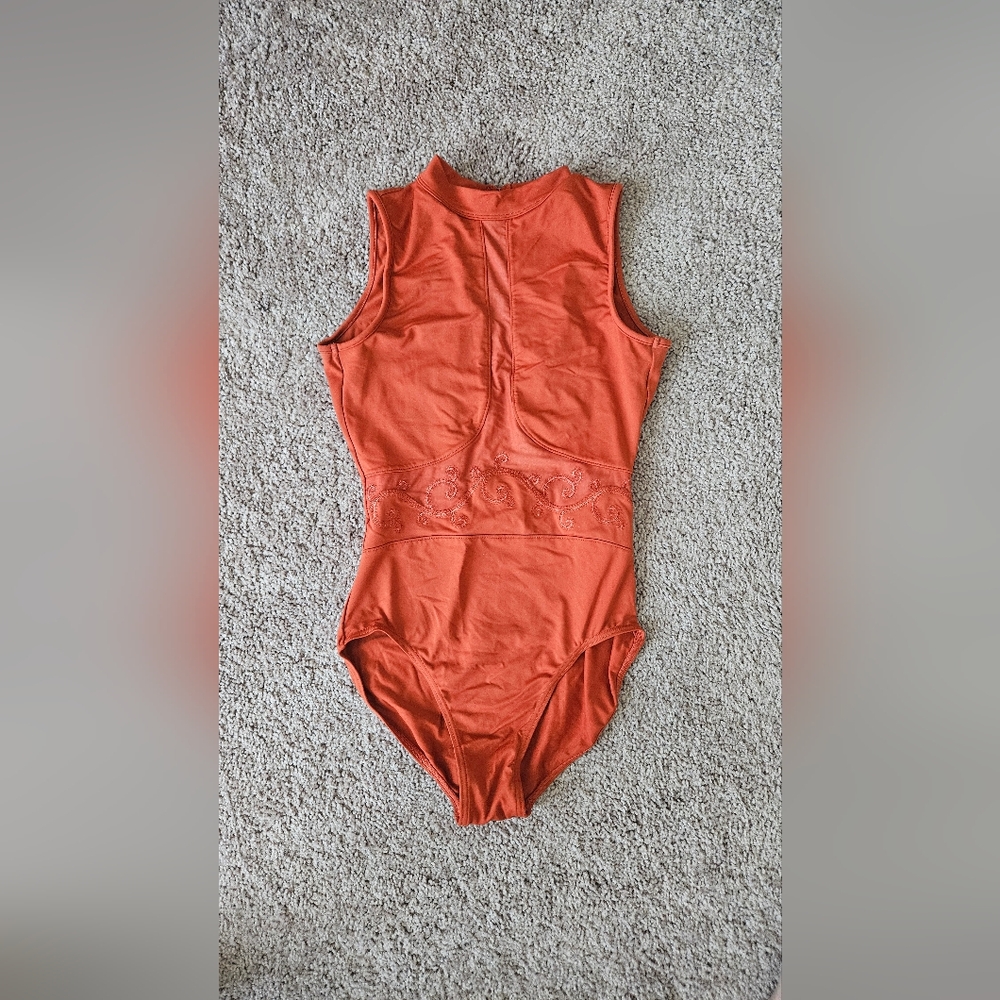 Bloch Leotard, Orange Mockneck, MA